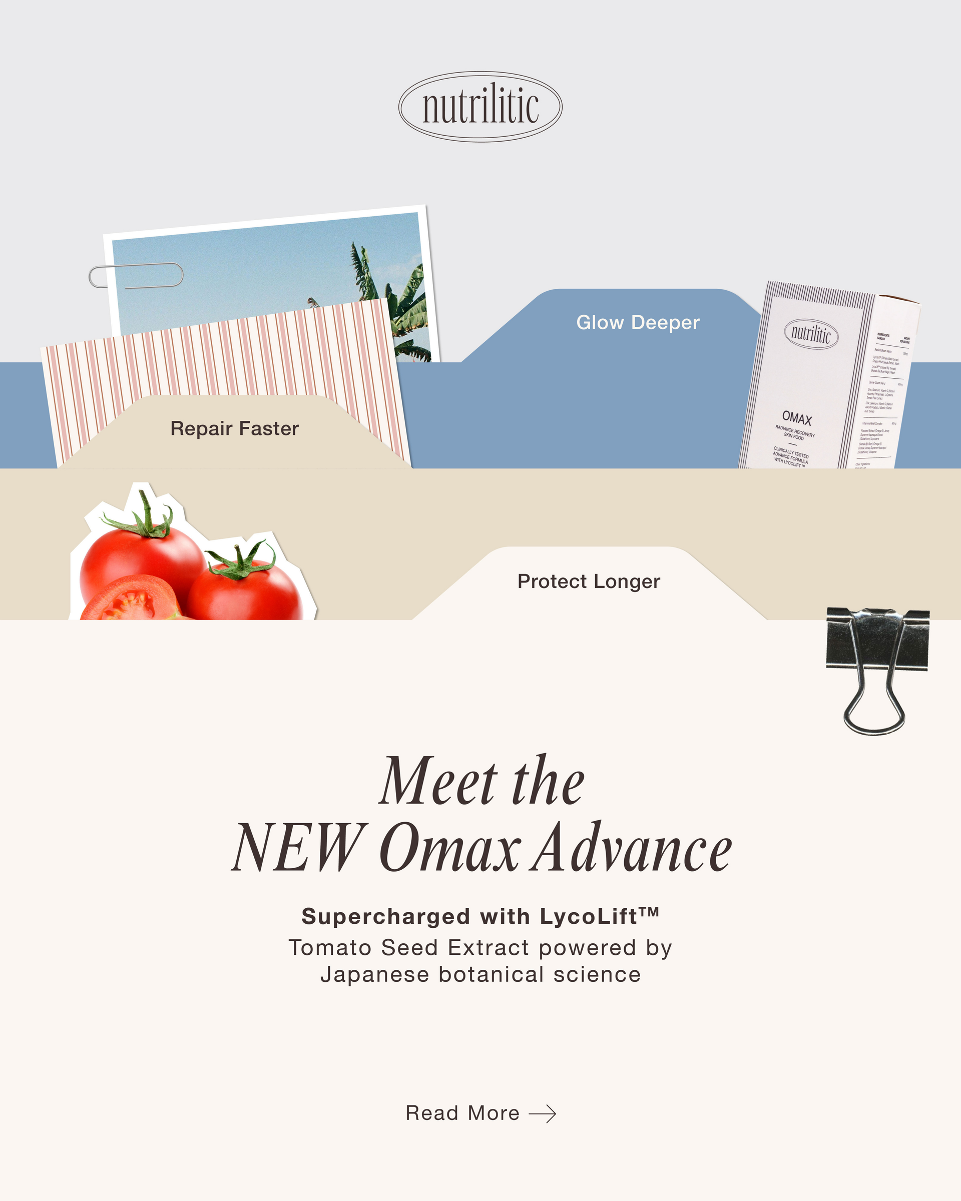 Omax Radiance Recovery Powder Advance Formula with LycoLift™ (Edible Skincare) 3g 15 sachets